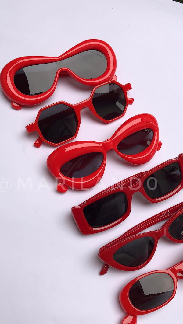 عکس-عینک uv400 زنانه قرمز
