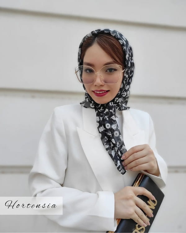 عکس-مینی اسکارف زنانه حریر تک رنگ