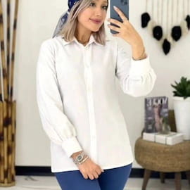 شومیز زنانه داکرون سفید