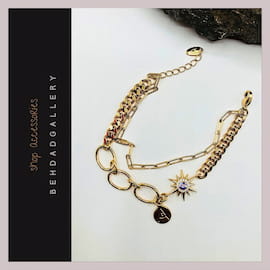 دستبند زنانه ژوپینگ طلایی