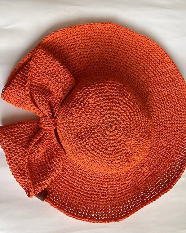عکس-کلاه زنانه نخی نارنجی