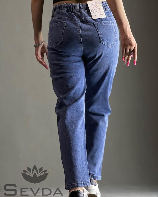 عکس-شلوار جین زنانه تابستانه تک رنگ