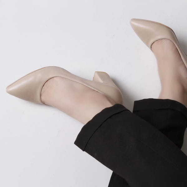عکس-کفش پاشنه دار زنانه چرم صنعتی