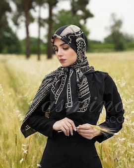 روسری زنانه جین مشکی