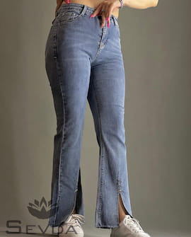 شلوار جین زنانه تابستانه تک رنگ