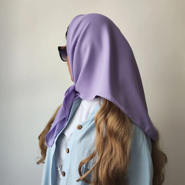 عکس-مینی اسکارف زنانه کرپ حریر