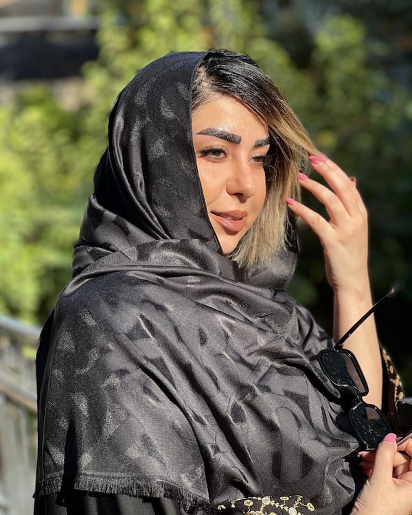 عکس-شال کژوال زنانه ابریشم مشکی