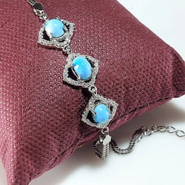 دستبند زنانه آبی