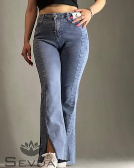 شلوار جین زنانه تابستانه تک رنگ