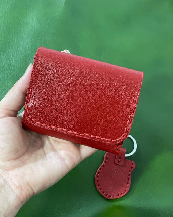 عکس-کیف پول زنانه چرم قرمز