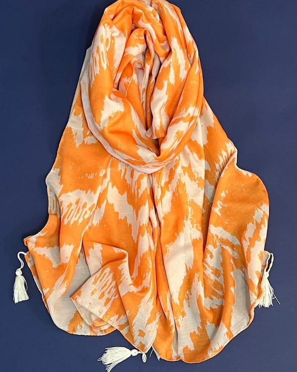 عکس-روسری زنانه اسلپ نارنجی