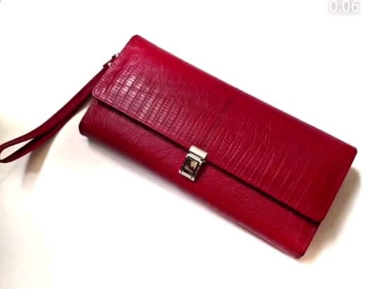 عکس-کیف زنانه چرم قرمز