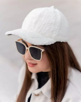 کلاه دخترانه تدی سفید