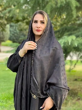 شال زنانه ساتن لویی ویتون مشکی