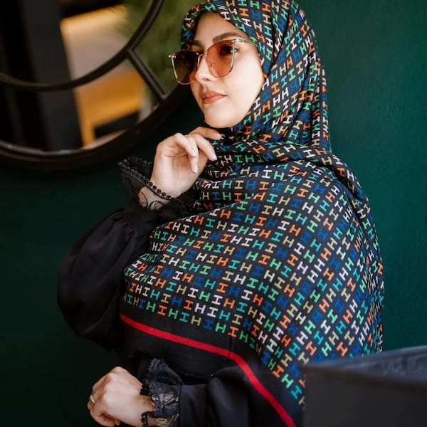 عکس-روسری زنانه نخ پنبه هرمس