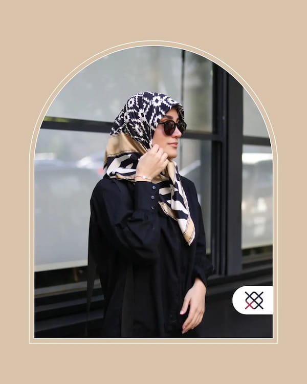 عکس-روسری زنانه ابریشم زرشکی