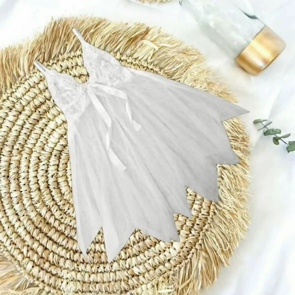 عکس-لباس خواب زنانه دانتل سفید