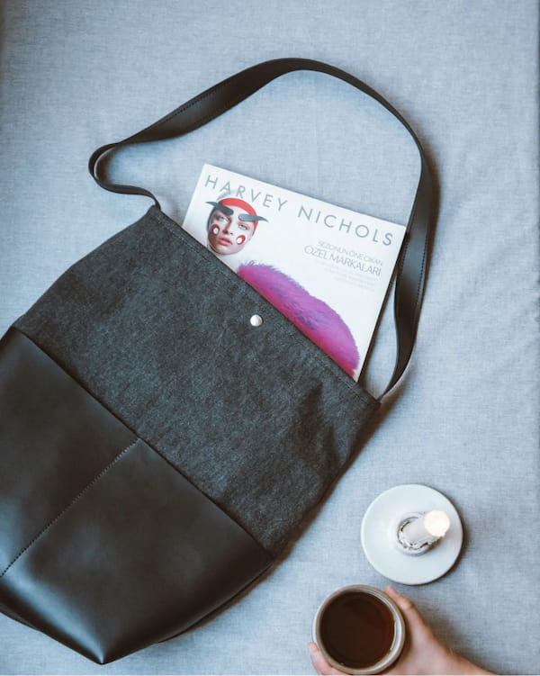 عکس-کیف زنانه جین زغالی