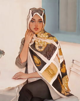 شال زنانه ابریشم