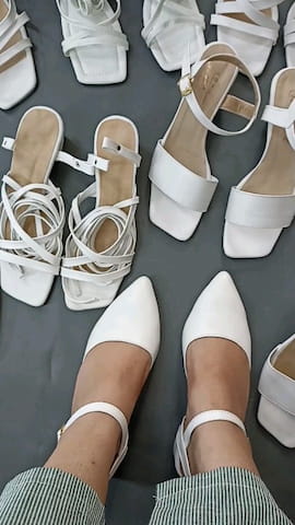 کفش پاشنه دار زنانه سفید