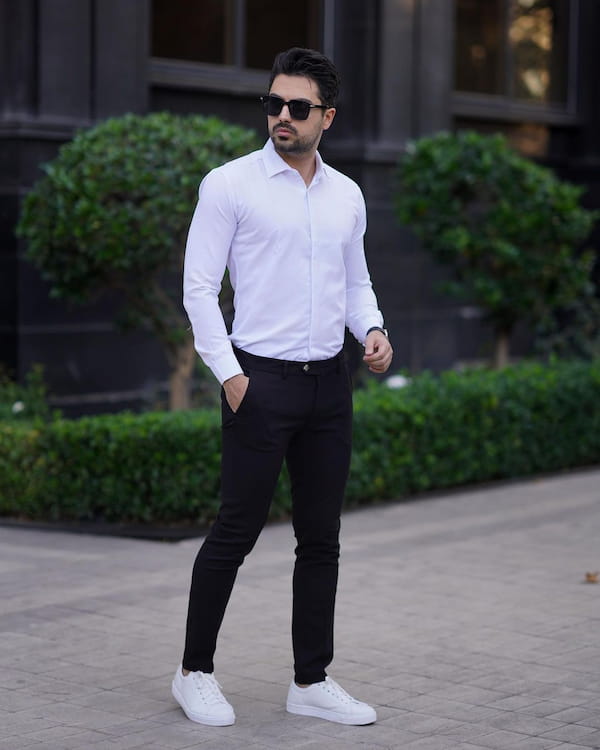 عکس-پیراهن آستین بلند مردانه پارچه ای