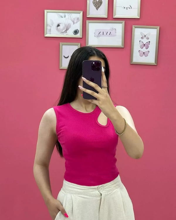 عکس-تاپ زنانه کبریتی تک رنگ