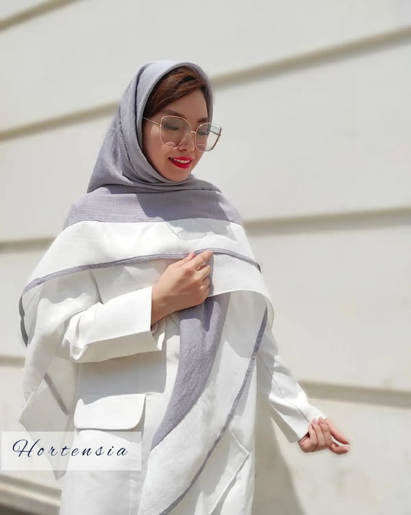 عکس-روسری زنانه وال اسلپ طوسی