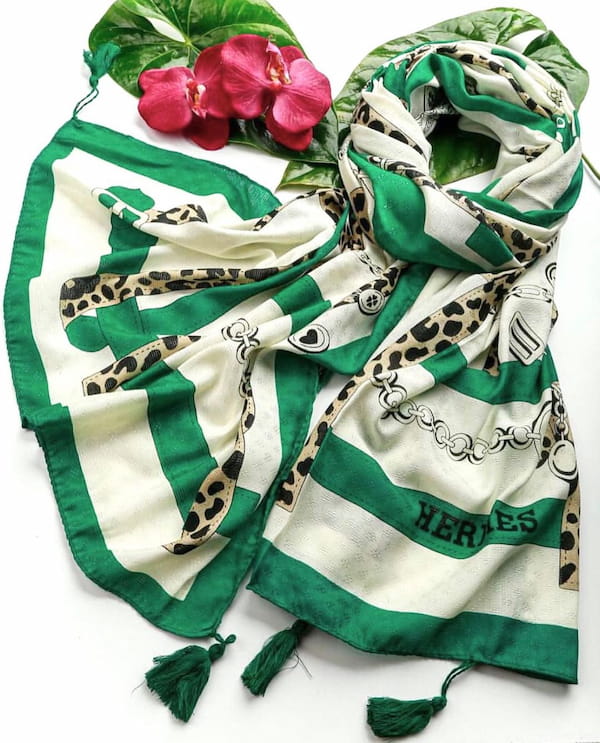 عکس-روسری پاییزه زنانه سبز