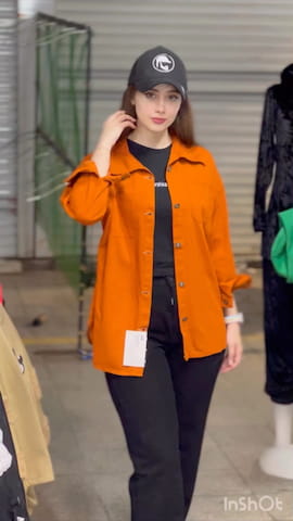 کت زنانه کبریتی نارنجی