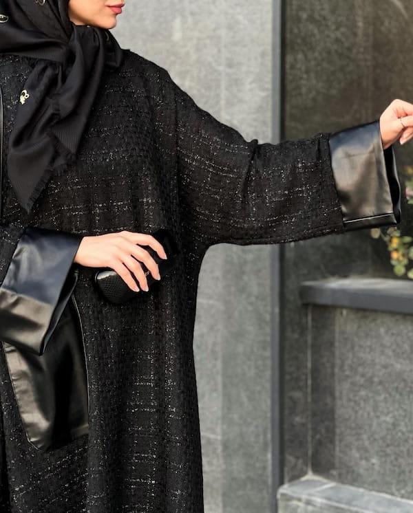عکس-شنل زنانه چرم تک رنگ