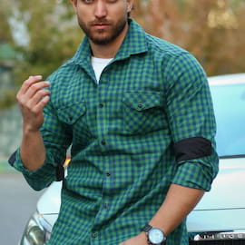 پیراهن مردانه پشمی تک رنگ
