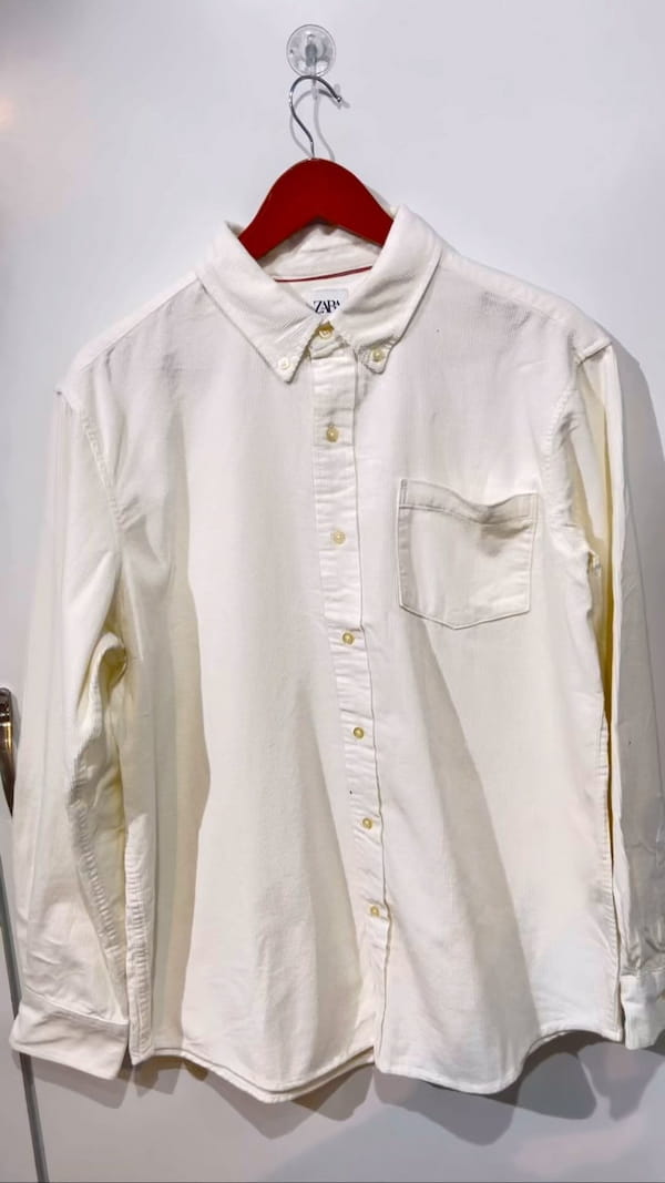 عکس-پیراهن پاییزه مردانه مخمل کبریتی تک رنگ