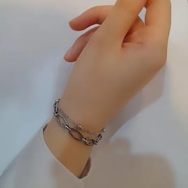 دستبند دخترانه نقره ای