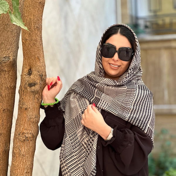 عکس-روسری زنانه نخ پنبه مشکی