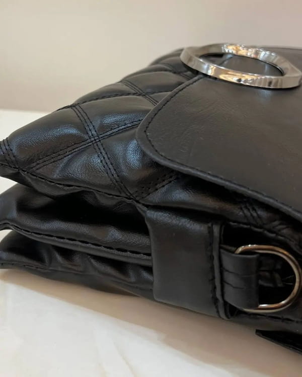عکس-کیف زنانه چرم مصنوعی مشکی
