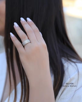 انگشتر زنانه سفید