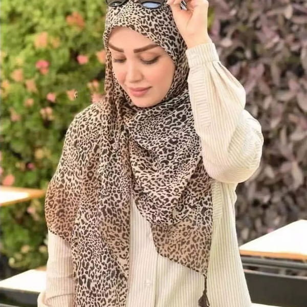 عکس-روسری پاییزه زنانه نخ پنبه تک رنگ