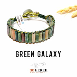دستبند زنانه نخی سبز