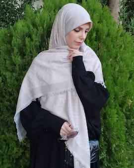 روسری زنانه کشمیر طوسی