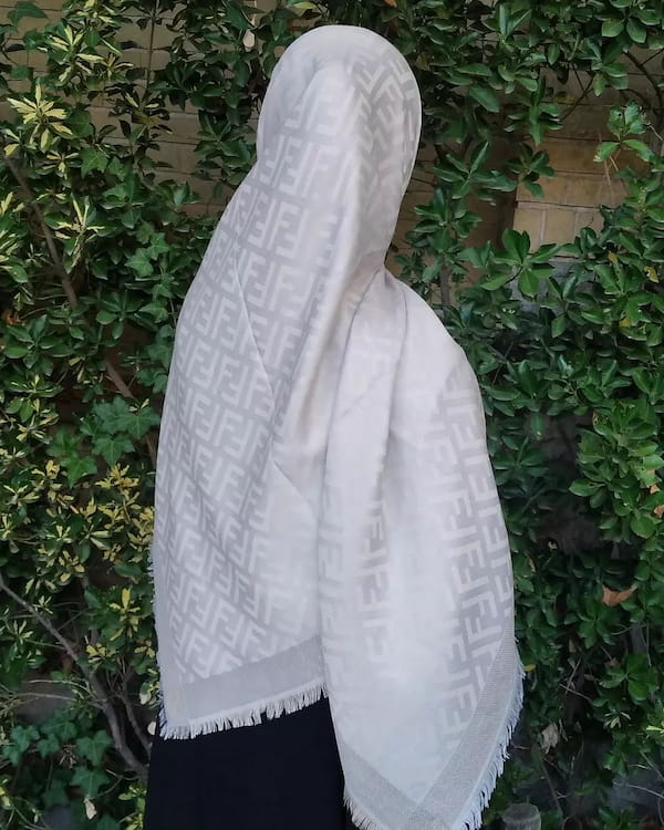 عکس-روسری زنانه کشمیر طوسی