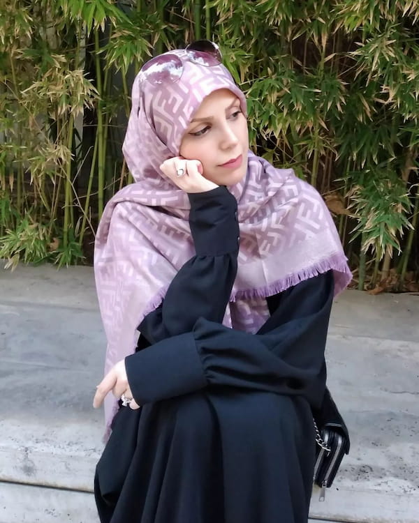عکس-روسری زنانه کشمیر بنفش