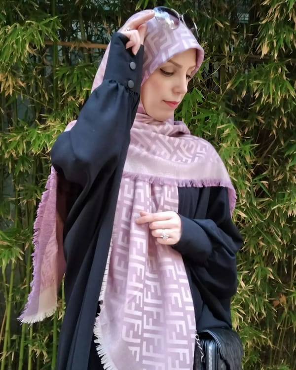 عکس-روسری زنانه کشمیر بنفش