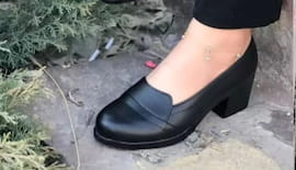 کفش مجلسی زنانه چرم صنعتی تک رنگ