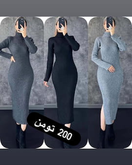 پیراهن یقه گرد زنانه