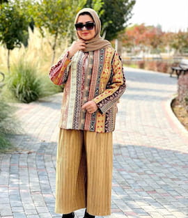 کت زنانه ابریشم کرمی