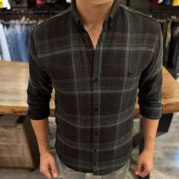 عکس-پیراهن پاییزه مردانه کنفی