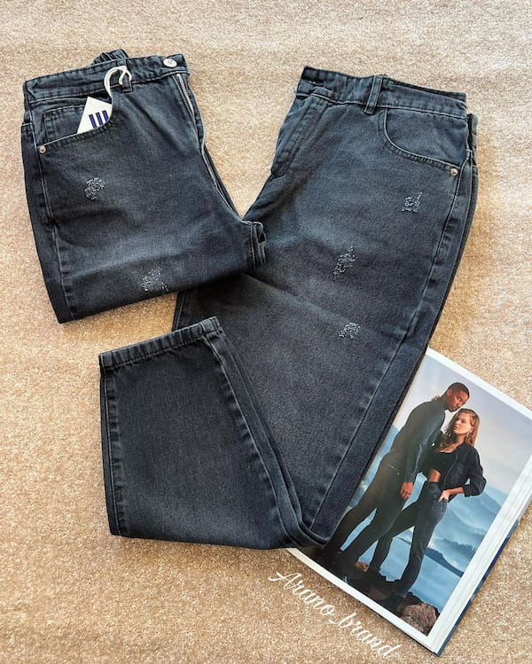 عکس-شلوار جین زنانه زغالی