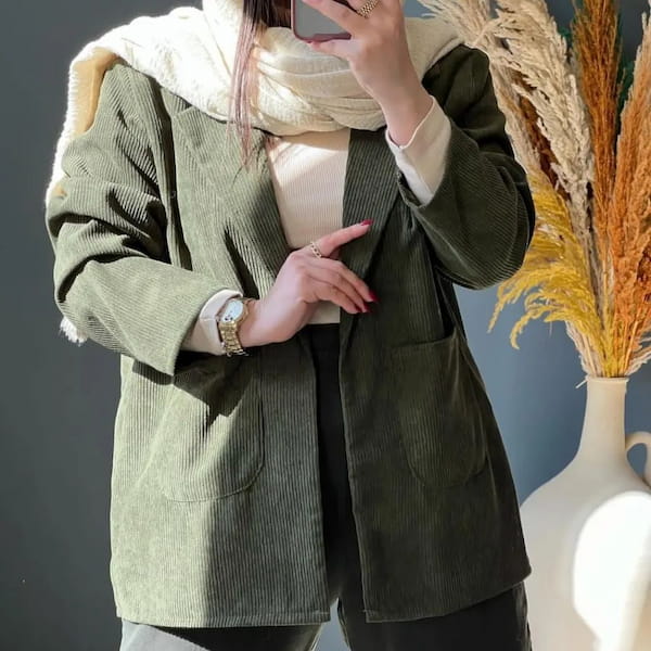 عکس-کت زنانه مخمل کبریتی