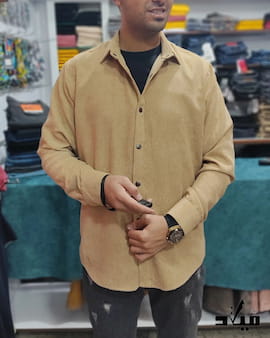 پیراهن مردانه مخمل کبریتی