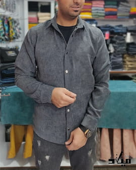 پیراهن مردانه مخمل کبریتی
